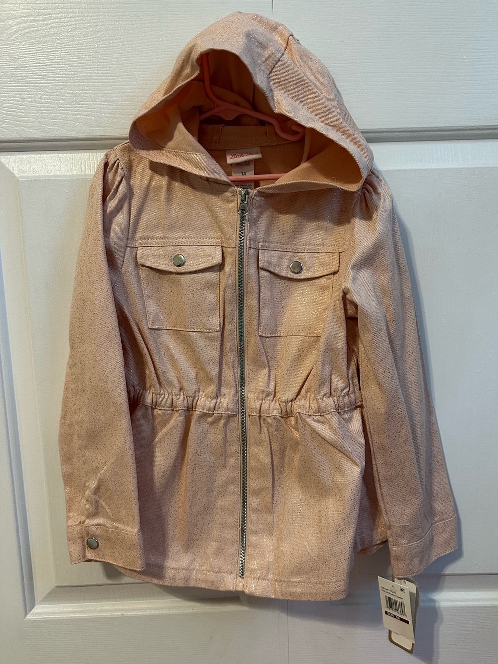 Girls Little Lass Peach Powder Color Jacket Size 7/8